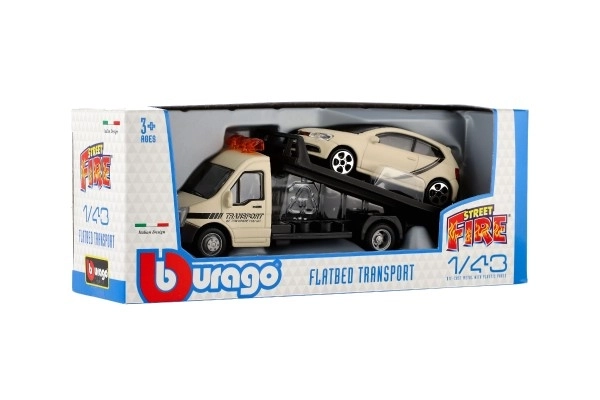 Bburago 1:43 Laweta Płaska Platforma, różne rodzaje