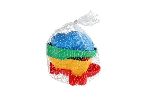 Foremki Babki do piasku 4szt. plastikowe pojazdy w siatce 12m+