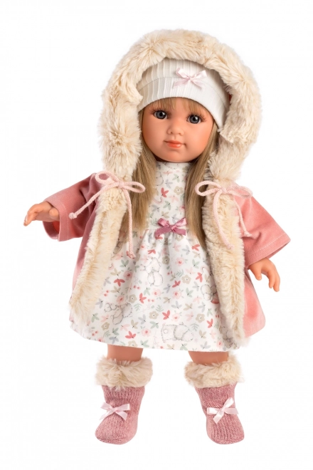 Llorens 53541 ELENA - realistyczna lalka z miękkim materiałowym ciałem - 35 cm