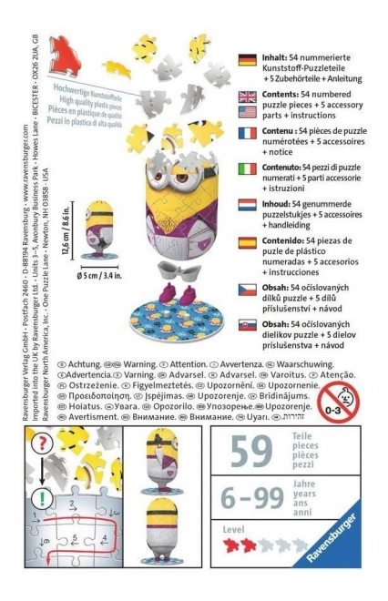 3D układanka Minionek 2: Dyskoteka 54 elementy