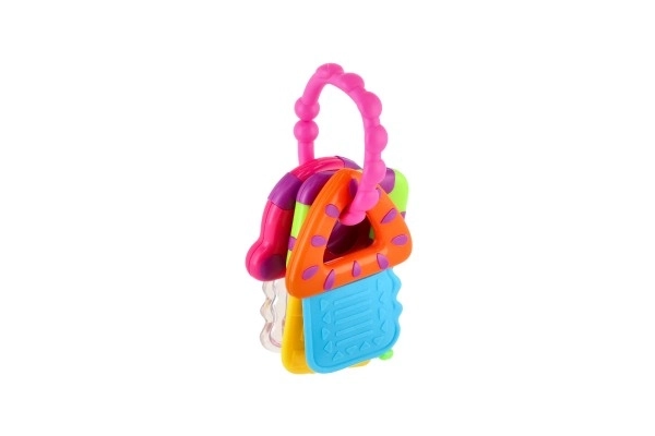 Gryzak/Grzechotka klucze plastikowe 10x12cm na karcie 3m+