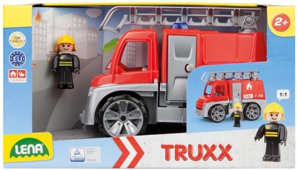 Auto Truxx strażak plastik 29cm z figurką w pudełku 39x22x16cm 24m+