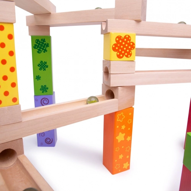 Bigjigs Toys Drewniana kulodrom kolorowy