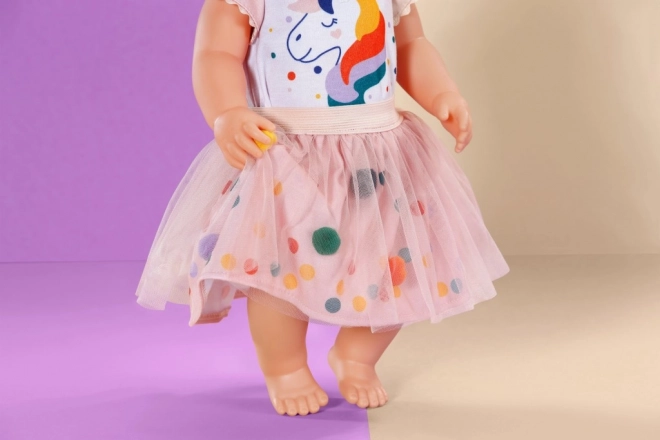 Baby Born jednorożcowe tutu sukienki dla lalek