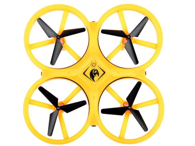 Dron sterowany gestami ręki + pilotowanie zdalne Kwadrokopter RC0573 – Żółta