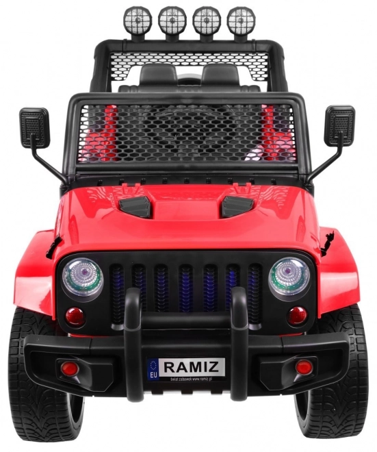 Czerwone dziecięce elektryczne auto Raptor Drifter z napędem 4x4