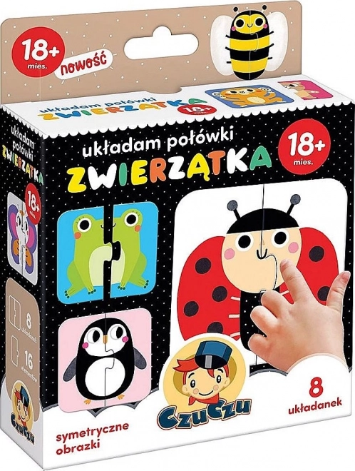 Puzzle CzuCzu łączenie połówek zwierzątek