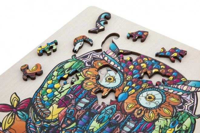 Konturowe puzzle sowa