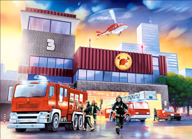 Puzzle 70 elementów – remiza strażacka
