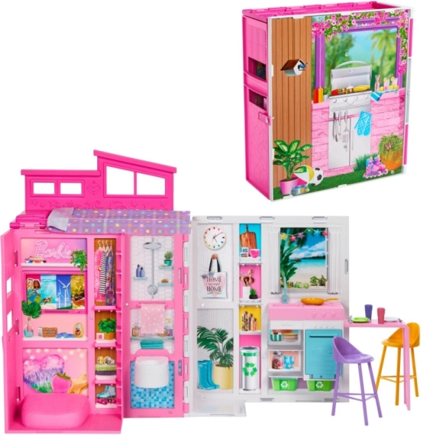Barbie przytulny domek z wyposażeniem