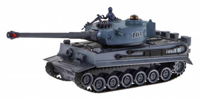 Zdalnie sterowane 2 czołgi T-34 vs. Tygrys dla dzieci 3+ Strzelające modele 1:28 + Wielka bitwa czołgowa + Efekty świetlne i dźwiękowe