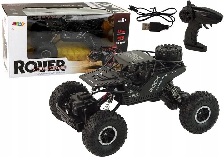 Terenowe auto RC 4x4 1:16, czarne