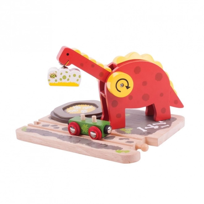 Bigjigs Rail Dinozaurowy Żuraw