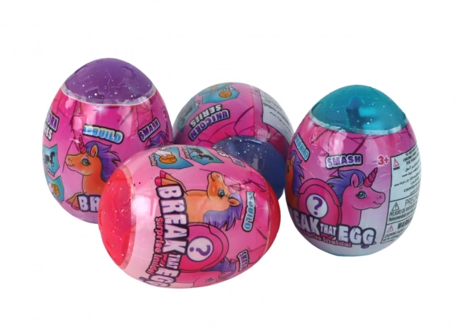Magiczne pękające jajko jednorożca w skorupce 4 kolory 6 cm