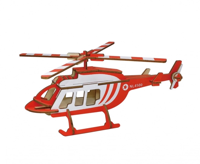 Woodcraft Drewniane 3D puzzle Helikopter Transportowy