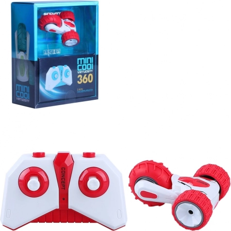 Czerwone kaskaderskie mini auto RC
