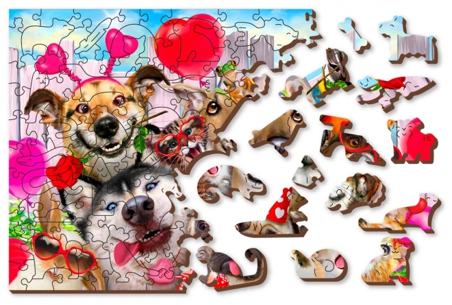 Drewniane puzzle Czas na imprezę