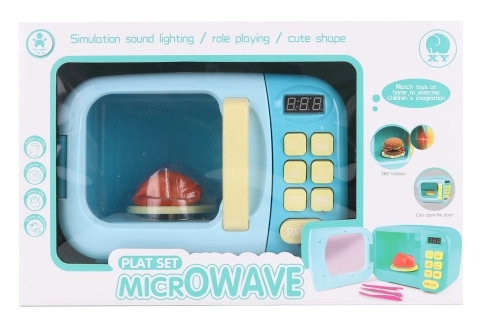 Niebieska mikrofalówka na baterie