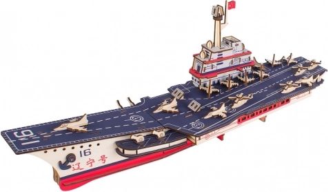 Woodcraft drewniane 3D puzzle lotniskowiec Liaoning