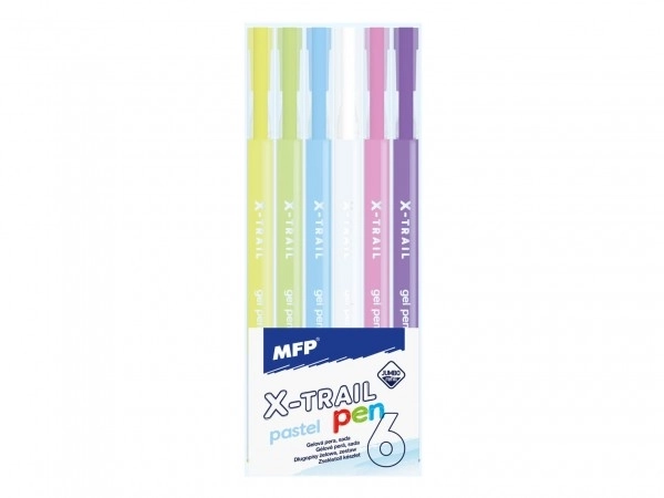 Długopisy żelowe pastelowe 6 szt. plastik w blistrze 6x15x1,5cm