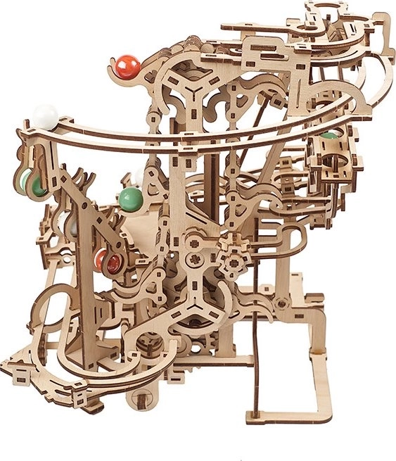 Ugears 3D drewniane puzzle mechaniczne Tor kulkowy łańcuchowy