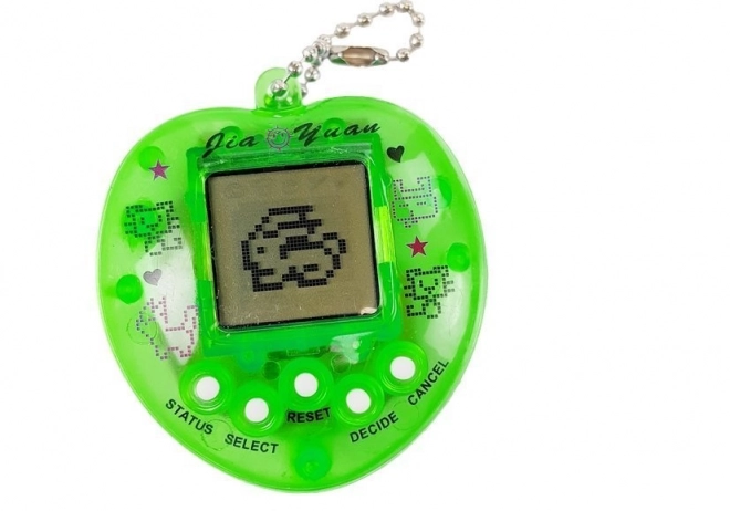 Elektroniczna gra Tamagotchi zielona z krótkim łańcuszkiem