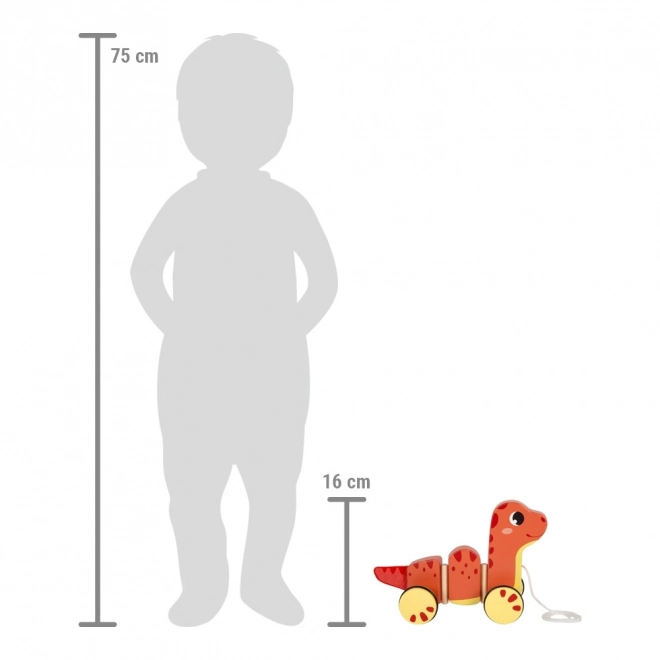 Small foot Drewniana zabawka do ciągnięcia Dino