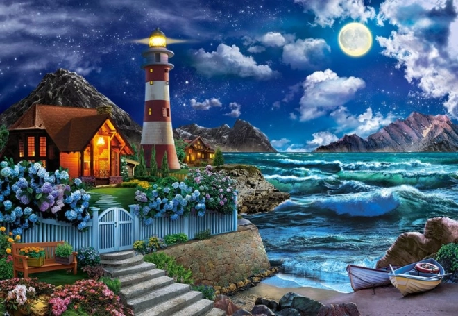 Puzzle 1000 elementów Noc Żeglarza, Latarnia Morska