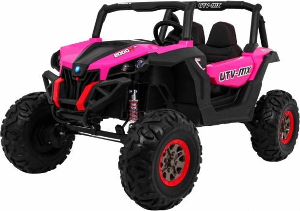 Dziecięce elektryczne buggy 4x4 różowe z pilotem, LED i MP3