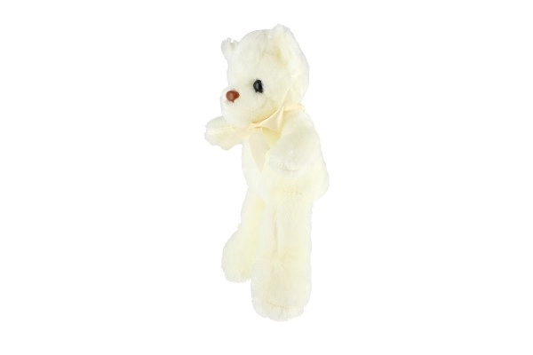 Niedźwiedź/Miś z kokardką pluszowy 30 cm biały