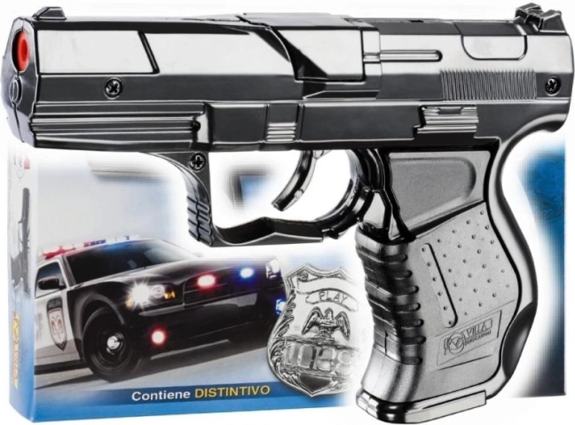 Metalowy policyjny pistolet kapiszonowy, 8-strzałowy – SQUADRA SPECIALE