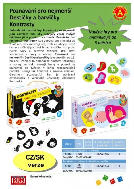 Kontrasty dla niemowląt poznanie dla najmłodszych 10 sztuk