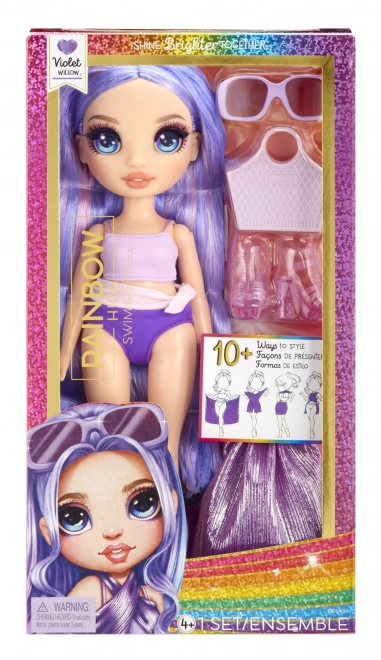 Rainbow High Fashion lalka w kostiumie kąpielowym - Violet Willow