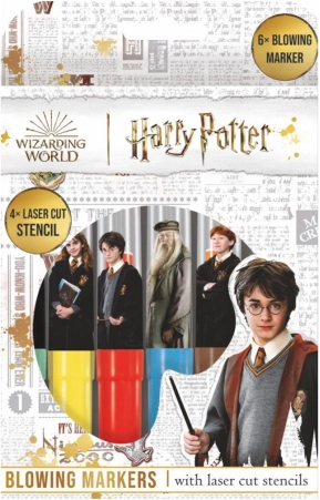 Pisaki dmuchane z szablonami Harry Potter, zestaw 6 sztuk w pudełku