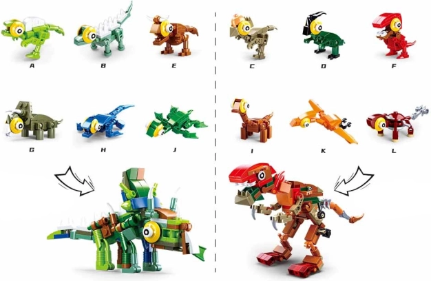 Sluban jajo dinozaura – mini zestaw konstrukcyjny dinozaury (1 szt.)