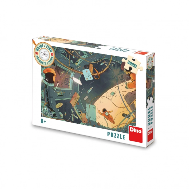 Puzzle Kosmos - Znajdź 10 przedmiotów 47x33cm 300 elementów XL w pudełku 27x19x4cm
