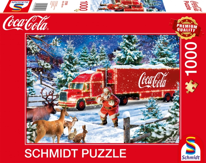 Puzzle Świąteczna Ciężarówka Coca Cola 1000 Elementów