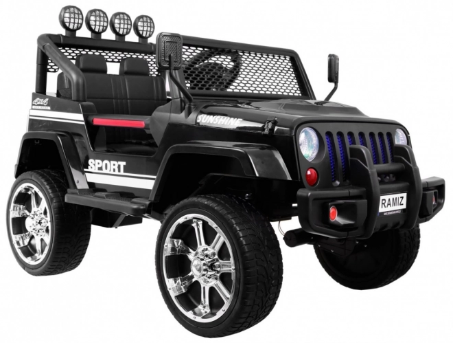 Dziecięcy elektryczny samochód Raptor Drifter czarny z pilotem i napędem 4x4