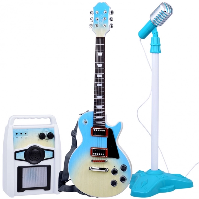 Elektryczna gitara z mikrofonem i wzmacniaczem dla dzieci Karaoke