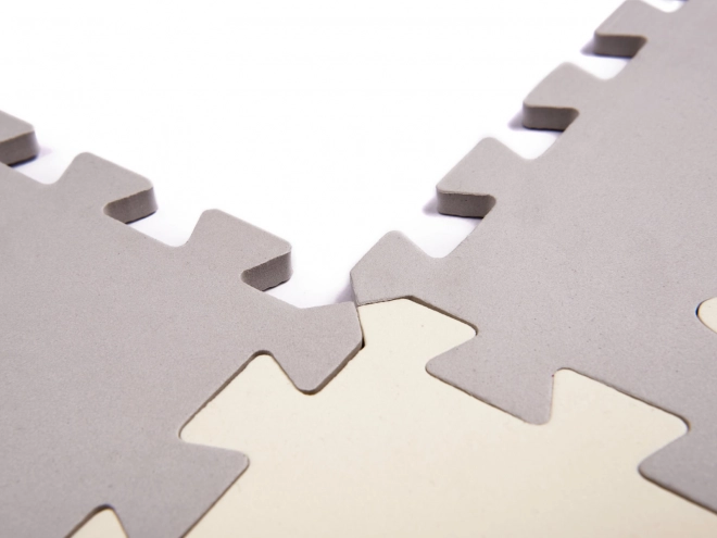 Kontrastowe beżowe piankowe puzzle ze zwierzątkami