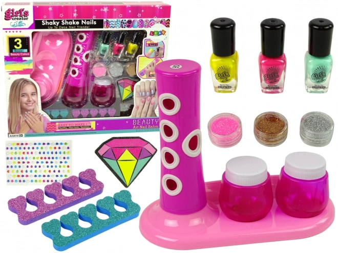 Zestaw do malowania paznokci Nail Glitter Dispenser Lakier do paznokci Naklejki