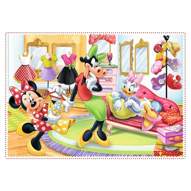 Puzzle 4w1 z Minnie i przyjaciółmi