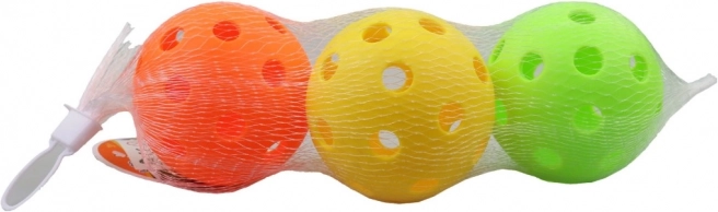 Kolorowe piłki dla dzieci 7 cm, 3 szt. w siatce