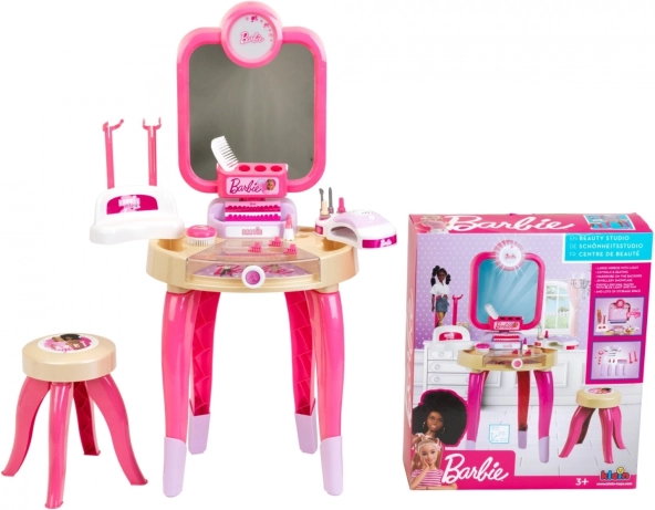 Toaletka Barbie z suszarką do paznokci i podświetlanym lustrem