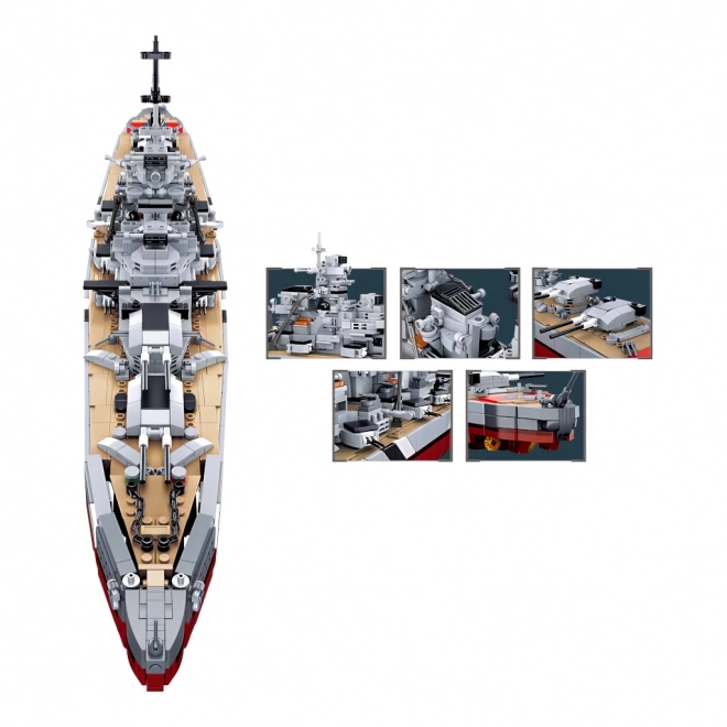 Sluban ModelBricks M38-B1102 Pancernik Bismarck 2w1