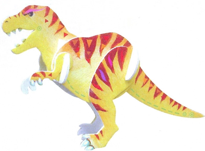 3D drewniane puzzle Tyrannosaurus rex z farbami ARTLOVER