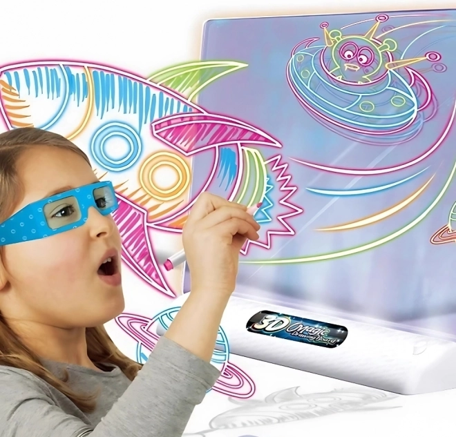 WOOPIE Magnetyczna 3D Tablica z Podświetleniem LED do Rysowania