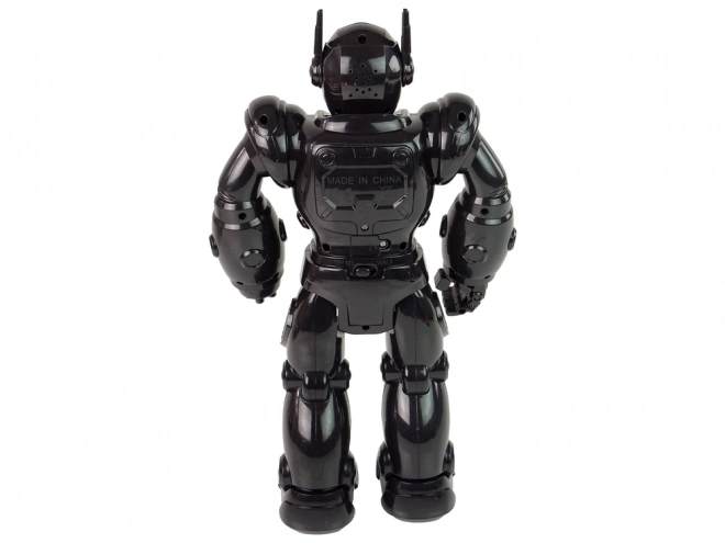 Interaktywny robot chód Dźwięk Światła czarny
