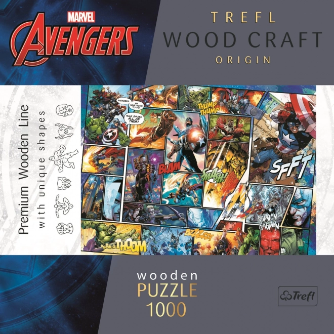 Drewniane puzzle Marvel Avengers 1000 elementów