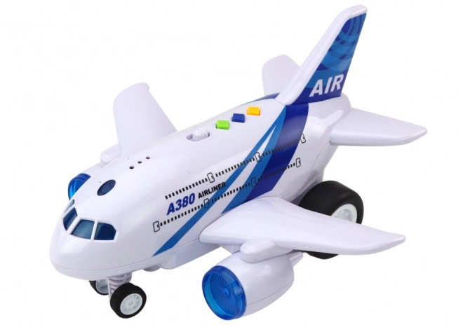 Interaktywna zabawka samolot A380 z funkcjami 1bwiat42a i d7awi19ku